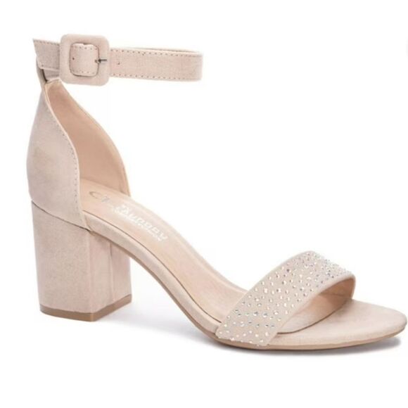 BRAND NEW CL BY LAUNDRY RHINESTONE ADJUSTABLE ANKLE STRAP BLOCK HEEL SANDAL - Picture 11 of 16